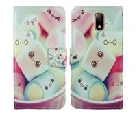 Tnviud Painted Flip Wallet-Design PU Leather Cover Skin Protection Case for Hammer Iron Va/Hammer Steel Lite 6.56" (Lovely Design)