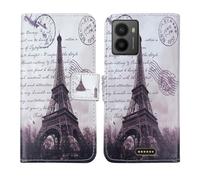 Tnviud Painted Flip Wallet-Design PU Leather Cover Skin Protection Case For HMD Fuse/HMD Fusion/HMD Fusion X1 6.56" (Stamp Tower Design)