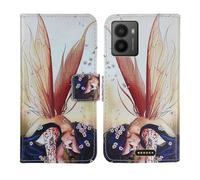 Tnviud Painted Flip Wallet-Design PU Leather Cover Skin Protection Case For HMD Fuse/HMD Fusion/HMD Fusion X1 6.56" (Wing Girl Design)