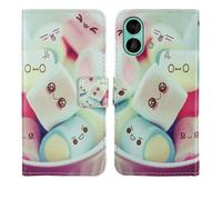 Tnviud Painted Flip Wallet-Design PU Leather Cover Skin Protection Case For HMD Pulse 2 Pro 6.72" (Lovely Design)