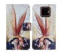 Tnviud Painted Flip Wallet-Design PU Leather Cover Skin Protection Case For JCB Toughphone E50 5G 6.1" (Wing Girl Design)