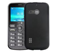 Tnviud Phone Case for Doro 1880 1881 4G 2.40 Inch Case, Soft TPU Back Cover Shockproof Silicone Bumper Anti-Fingerprints Gel Rubber Protective Case Back Cover Shell Black