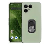 Tnviud Phone Soft Silicone Protective Case For Fairphone 6 5G 6.31" Gel Cover Skin Etui Bumper Shell Ring Holder Stand Green