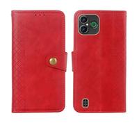 Tnviud Premium Business Flip Leather Case For Doro Aurora A30 Protective Shell Protection Phone Cover Skin Wallet Bumper (Red)