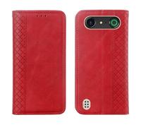 Tnviud Premium Business Flip magnetism Leather Case For Doro Aurora A10 Protective Shell Protection Phone Cover Skin Wallet Bumper (Red)