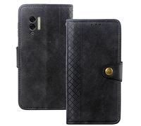 Tnviud Stand Premium Business Flip Leather Case For Ulefone Power Armor X11 / X11 Pro 5.45" Protective TPU Silicone Shell Protection Phone Cover Skin Wallet Bumper (Black)