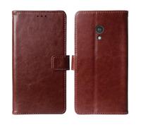 Tnviud Stand Premium Retro Business Flip Leather Case Protector Bumper For Nokia 3210 2024 2.4" Protection Phone Cover Skin Folio Book Card Slot Wallet Magnetic (Brown)