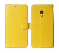 Tnviud Stand Premium Retro Business Flip Leather Case Protector Bumper For Nokia 3210 2024 2.4" Protection Phone Cover Skin Folio Book Card Slot Wallet Magnetic (Yellow)
