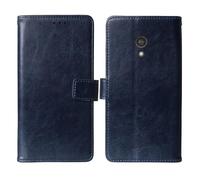 Tnviud Stand Premium Retro Business Flip Leather Case Protector Bumper For Nokia 3210 2024 2.4" Protection Phone Cover Skin Folio Book Card Slot Wallet Magnetic (Dark Blue)