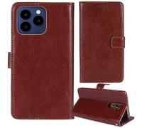 Tnviud Stand Retro Flip Leather Case Protector Bumper For AGM N2 Mini 5" Protection Phone Cover Skin Folio Wallet Magnetic (Brown)