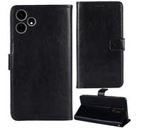 Tnviud Stand Retro Flip Leather Case Protector Bumper For Boost Mobile Celero 5G+ 2024 7" Protection Phone Cover Skin Folio Wallet Magnetic (Black)