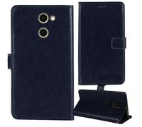 Tnviud Stand Retro Flip Leather Case Protector Bumper For CryptoData IMPulse K1 5.71" Protection Phone Cover Skin Folio Wallet Magnetic (Dark Blue)