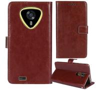 Tnviud Stand Retro Flip Leather Case Protector Bumper For Cubot KingKong Mini 4 4.7" Protection Phone Cover Skin Folio Wallet Magnetic (Brown)