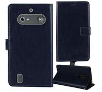 Tnviud Stand Retro Flip Leather Case Protector Bumper For Doro Leva E10 / E11 Doro DFB 0600 2.4" Protection Phone Cover Skin Folio Wallet Magnetic (Dark Blue)