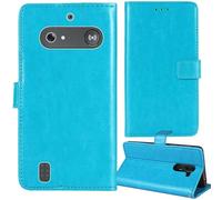 Tnviud Stand Retro Flip Leather Case Protector Bumper For Doro Leva E10 / E11 Doro DFB 0600 2.4" Protection Phone Cover Skin Folio Wallet Magnetic (Blue)