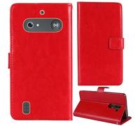 Tnviud Stand Retro Flip Leather Case Protector Bumper For Doro Leva E10 / E11 Doro DFB 0600 2.4" Protection Phone Cover Skin Folio Wallet Magnetic (Red)