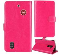 Tnviud Stand Retro Flip Leather Case Protector Bumper For Doro Leva X10 2.4" Protection Phone Cover Skin Folio Wallet Magnetic (Rose)