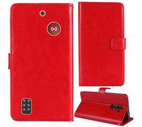 Tnviud Stand Retro Flip Leather Case Protector Bumper For Doro Leva X10 2.4" Protection Phone Cover Skin Folio Wallet Magnetic (Red)