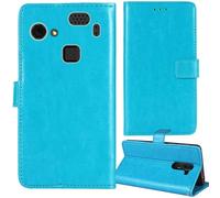 Tnviud Stand Retro Flip Leather Case Protector Bumper For HAMMER Blade 3 4G 6.2" Protection Phone Cover Skin Folio Wallet Magnetic (Blue)