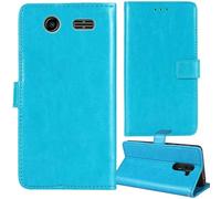Tnviud Stand Retro Flip Leather Case Protector Bumper For INOI 244 Modern Plus 4G 2.4" Protection Phone Cover Skin Folio Wallet Magnetic (Blue)