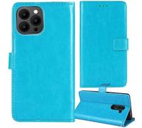 Tnviud Stand Retro Flip Leather Case Protector Bumper For Invens NOTE 12P 6.56" Protection Phone Cover Skin Folio Wallet Magnetic (Blue)