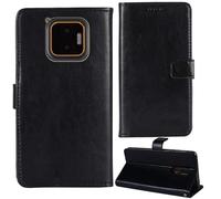 Tnviud Stand Retro Flip Leather Case Protector Bumper For JCB Toughphone E50 5G 6.1" Protection Phone Cover Skin Folio Wallet Magnetic (Black)