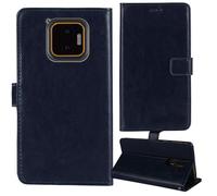 Tnviud Stand Retro Flip Leather Case Protector Bumper For JCB Toughphone E50 5G 6.1" Protection Phone Cover Skin Folio Wallet Magnetic (Dark Blue)