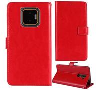 Tnviud Stand Retro Flip Leather Case Protector Bumper For JCB Toughphone E50 5G 6.1" Protection Phone Cover Skin Folio Wallet Magnetic (Red)