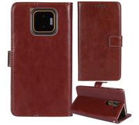Tnviud Stand Retro Flip Leather Case Protector Bumper For JCB Toughphone E50 5G 6.1" Protection Phone Cover Skin Folio Wallet Magnetic (Brown)