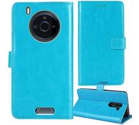 Tnviud Stand Retro Flip Leather Case Protector Bumper For JCB Toughphone MAX M20 5G 6.6" Protection Phone Cover Skin Folio Wallet Magnetic (Blue)