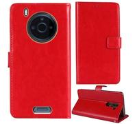 Tnviud Stand Retro Flip Leather Case Protector Bumper For JCB Toughphone MAX M20 5G 6.6" Protection Phone Cover Skin Folio Wallet Magnetic (Red)