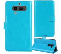 Tnviud Stand Retro Flip Leather Case Protector Bumper For JCB Tradesman 3 4G 2.8" Protection Phone Cover Skin Folio Wallet Magnetic (Blue)