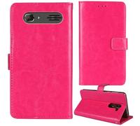 Tnviud Stand Retro Flip Leather Case Protector Bumper For Maxcom MM244 4G 2.8" Protection Phone Cover Skin Folio Wallet Magnetic (Rose)