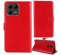 Tnviud Stand Retro Flip Leather Case Protector Bumper For Murena Hiroh 6.67" Protection Phone Cover Skin Folio Wallet Magnetic (Red)