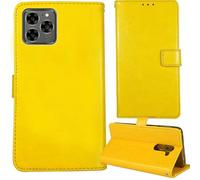 Tnviud Stand Retro Flip Leather Case Protector Bumper For Reeder S919 6.81" Protection Phone Cover Skin Folio Wallet Magnetic (Yellow)