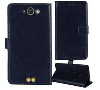 Tnviud Stand Retro Flip Leather Case Protector Bumper For Sonim XP5 Plus XP5900 2.8" Protection Phone Cover Skin Folio Wallet Magnetic (Dark Blue)