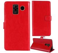 Tnviud Stand Retro Flip Leather Case Protector Bumper For SPC TALK 2 / TALK 2 GO 1.77" Protection Phone Cover Skin Folio Wallet Magnetic (Red)