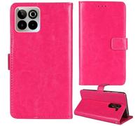 Tnviud Stand Retro Flip Leather Case Protector Bumper For SPC Zeus 2 Elite 6.7" Protection Phone Cover Skin Folio Wallet Magnetic (Rose)