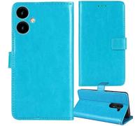 Tnviud Stand Retro Flip Leather Case Protector Bumper For SPC ZEUS 2 PRO 6.1" Protection Phone Cover Skin Folio Wallet Magnetic (Blue)