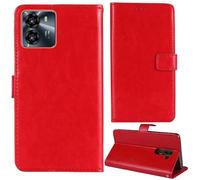 Tnviud Stand Retro Flip Leather Case Protector Bumper For SUNTAK MOJO 6.74" Protection Phone Cover Skin Folio Wallet Magnetic (Red)