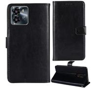 Tnviud Stand Retro Flip Leather Case Protector Bumper For SUNTAK MOJO 6.74" Protection Phone Cover Skin Folio Wallet Magnetic (Black)