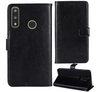 Tnviud Stand Retro Flip Leather Case Protector Bumper For Teracube 2S / Teracube 2E / Teracube Thrive Protection Phone Cover Skin Folio Wallet Magnetic (Black)