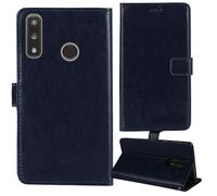 Tnviud Stand Retro Flip Leather Case Protector Bumper For Teracube 2S / Teracube 2E / Teracube Thrive Protection Phone Cover Skin Folio Wallet Magnetic (Dark Blue)