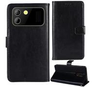 Tnviud Stand Retro Flip Leather Case Protector Bumper For TTfone TT280 4G 2.8" Protection Phone Cover Skin Folio Wallet Magnetic (Black)