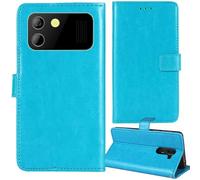Tnviud Stand Retro Flip Leather Case Protector Bumper For TTfone TT280 4G 2.8" Protection Phone Cover Skin Folio Wallet Magnetic (Blue)