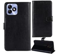 Tnviud Stand Retro Flip Leather Case Protector Bumper For WIKO T40 6.56" Protection Phone Cover Skin Folio Wallet Magnetic (Black)