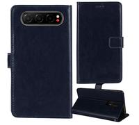 Tnviud Stand Retro Flip Leather Case Protector Bumper For ZTE Nubia Air 6.78" Protection Phone Cover Skin Folio Wallet Magnetic (Dark Blue)