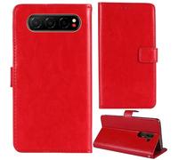 Tnviud Stand Retro Flip Leather Case Protector Bumper For ZTE Nubia Air 6.78" Protection Phone Cover Skin Folio Wallet Magnetic (Red)