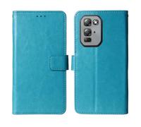 Tnviud Stand Retro Flip Leather Case Protector TPU Silicone Bumper For Blackview FORT 5 6.78" Protection Phone Cover Skin Folio Wallet Magnetic (Blue)