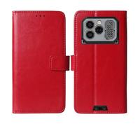 Tnviud Stand Retro Flip Leather Case Protector TPU Silicone Bumper For Ulefone RugOne Xever 8 6.5" Protection Phone Cover Skin Folio Wallet Magnetic (Red)